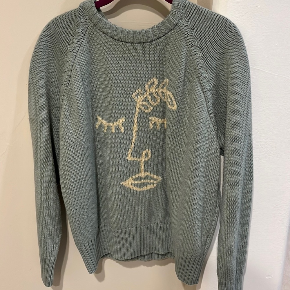 PacSun women’s sweater, with face design